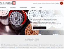 Tablet Screenshot of heinemann-elektro.de